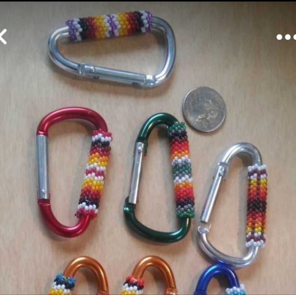 Beaded keychain clasp.